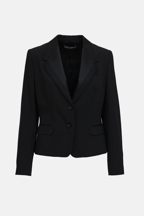 Dolce & Gabbana Lace Trim Blazer