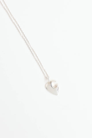 Gucci Sterling Silver Charlotte Heart Necklace