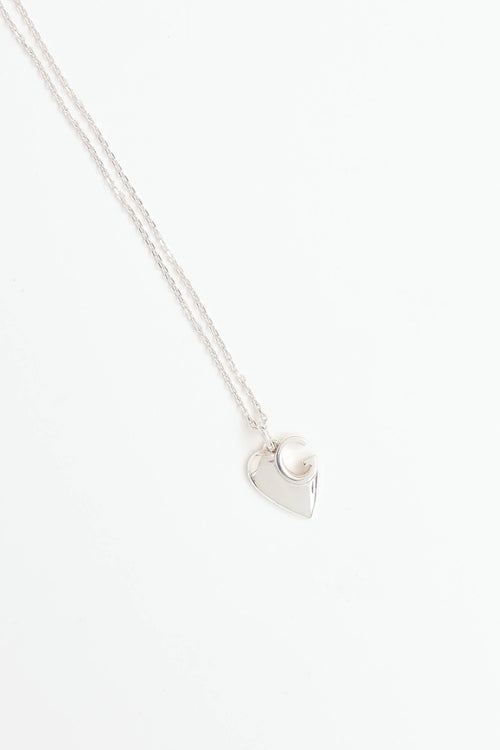 Sterling Silver Charlotte Heart Necklace