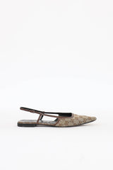 Gucci Monogram Slingback Flats
