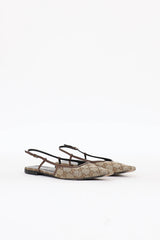 Gucci Monogram Slingback Flats