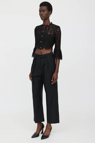 Wool Pleated Trouser