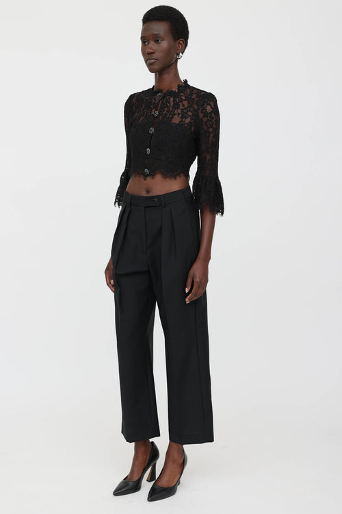 Wool Pleated Trouser