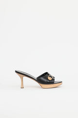 Chanel 2002 Spring CC Wood Heeled Mule