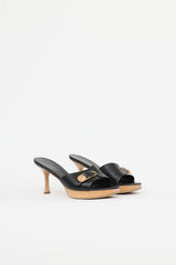 Chanel 2002 Spring CC Wood Heeled Mule