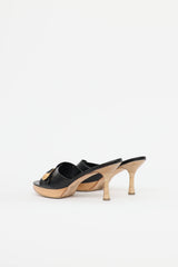 Chanel 2002 Spring CC Wood Heeled Mule
