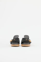 Chanel 2002 Spring CC Wood Heeled Mule