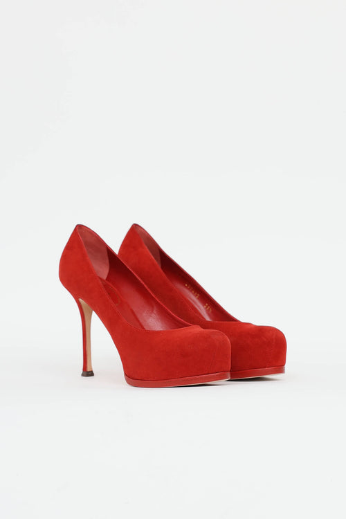 Saint Laurent Suede Tribtoo Pump