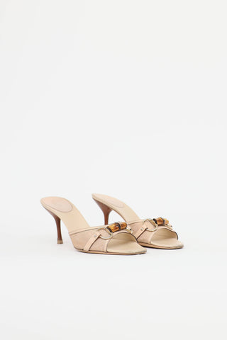 Gucci Bamboo Horsebit Heeled Mule