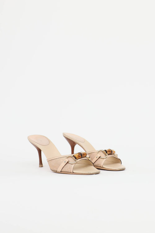 Gucci Bamboo Horsebit Heeled Mule