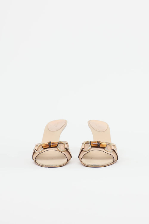 Gucci Bamboo Horsebit Heeled Mule