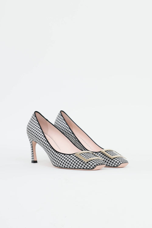 Roger Vivier Houndstooth Trompette Pump