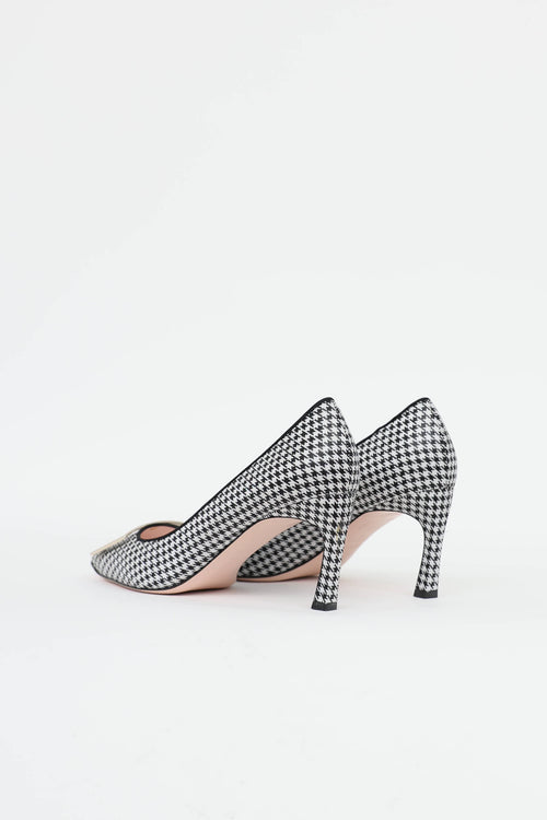 Roger Vivier Houndstooth Trompette Pump