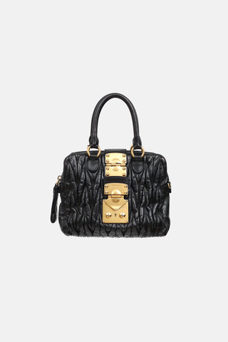 Miu Miu Matelasse Quilted Handle Bag