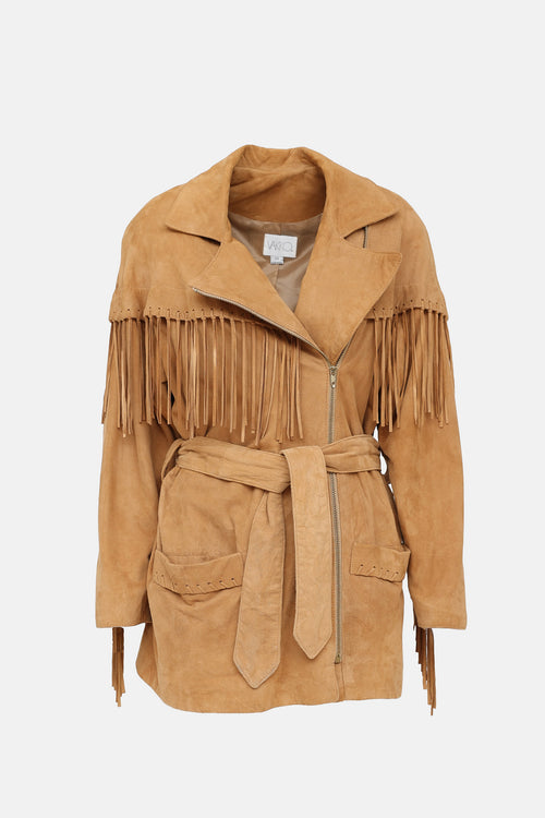 VSP Archive Suede Fringe Zip Jacket
