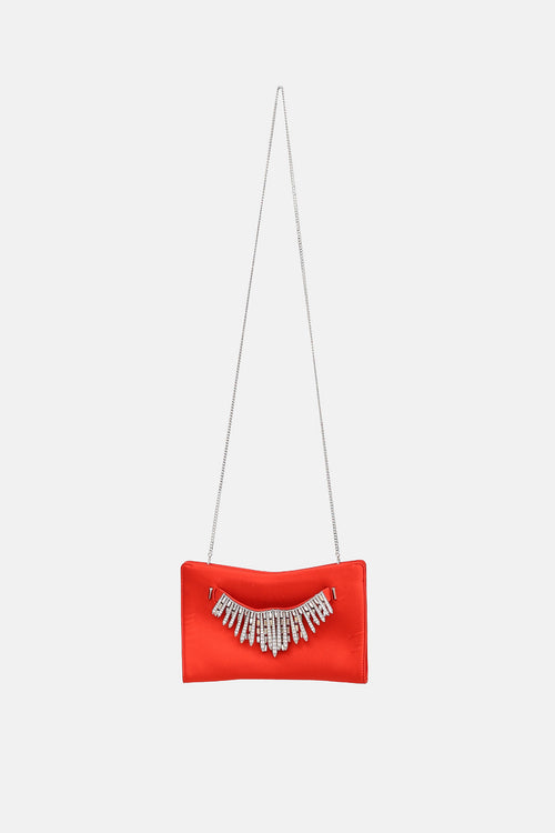 Jimmy Choo Venus Satin Crystal Clutch