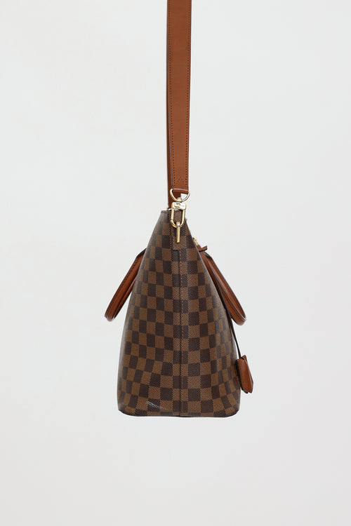 Louis Vuitton 2014 Damier Ebene Belmont MM Tote Bag