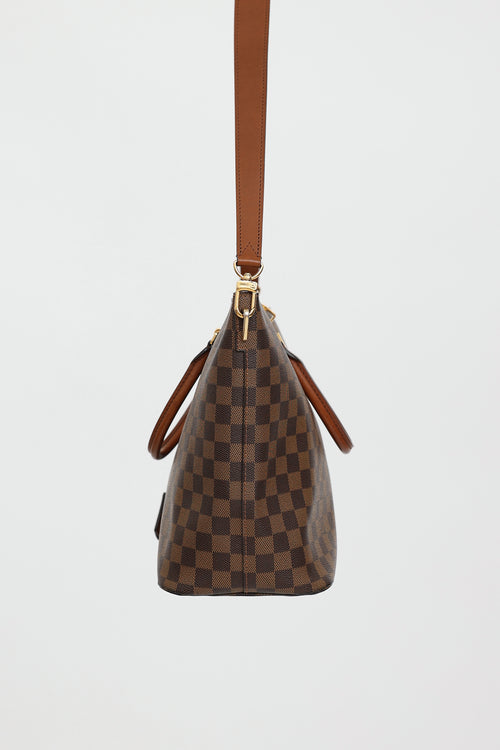 Louis Vuitton 2014 Damier Ebene Belmont MM Tote Bag