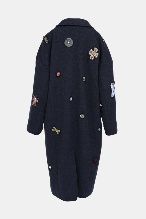 Cinq à Sept Gravis Patch Wool Coat