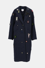 Cinq à Sept Gravis Patch Wool Coat
