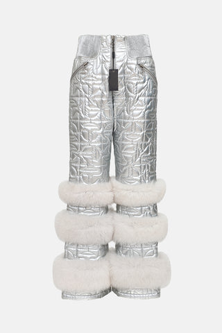 Moose Knuckles x Telfar Quilted Fur Trim Pants