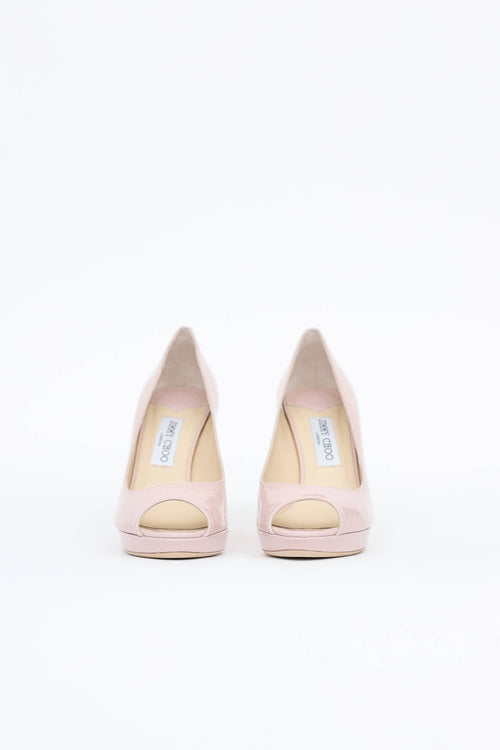 Jimmy Choo Patent Peep Toe Pump