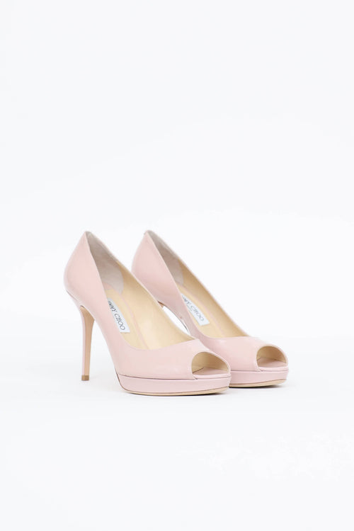 Jimmy Choo Patent Peep Toe Pump