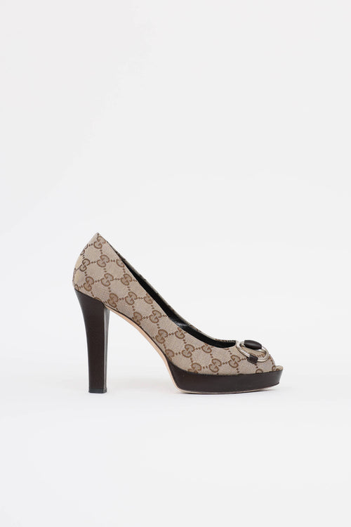 Gucci Monogram Horsebit Pump