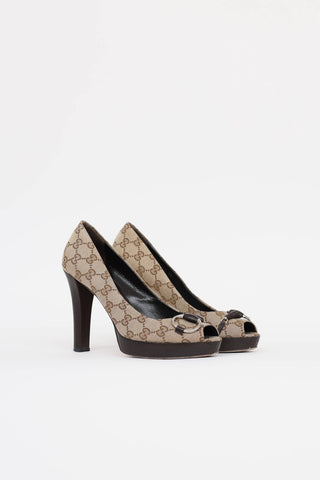 Gucci Monogram Horsebit Pump