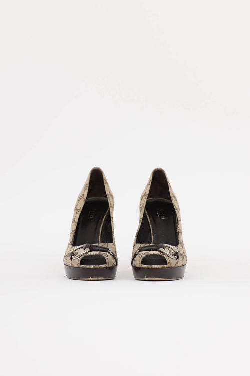 Gucci Monogram Horsebit Pump