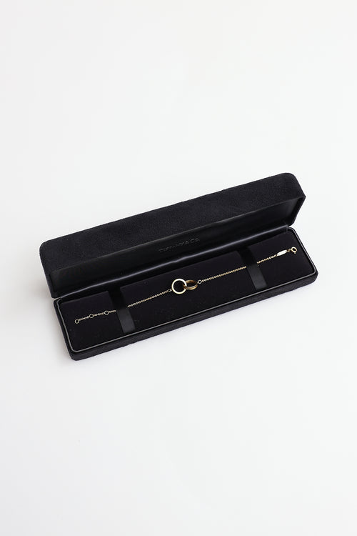 Tiffany & Co. 18K Yellow Gold Interlocking Circles Bracelet
