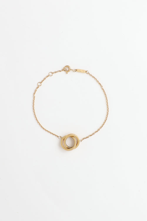 Tiffany & Co. 18K Yellow Gold Interlocking Circles Bracelet