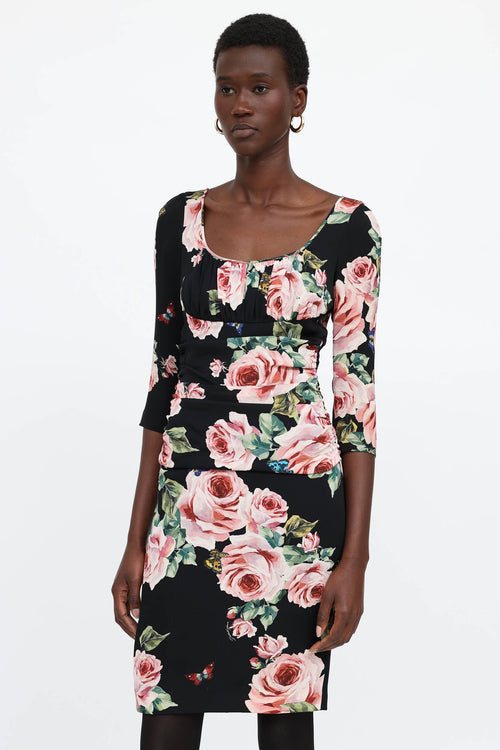 Dolce & Gabbana Rose Print Dress
