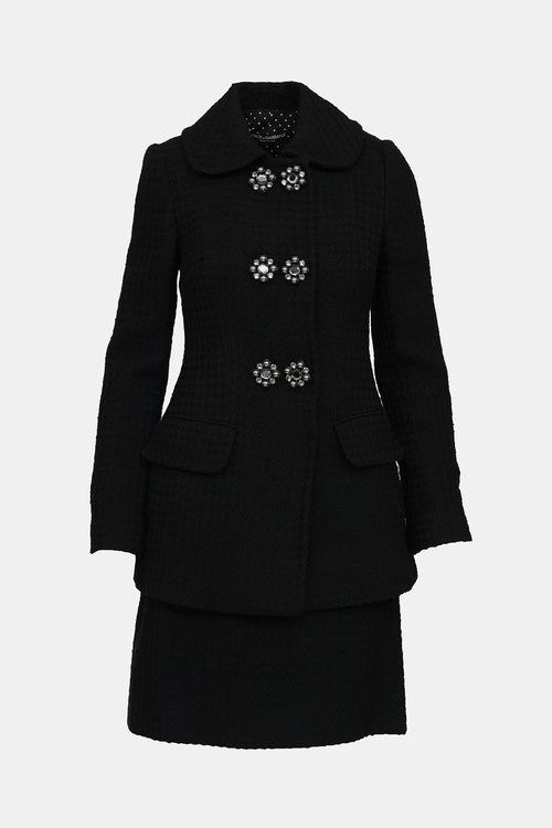 Rhinestone Jacket & Skirt Co-Ord Set
