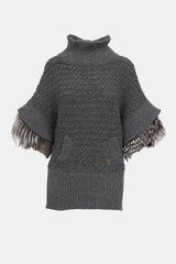 Roberto Cavalli Knit Fur Trim Sweater