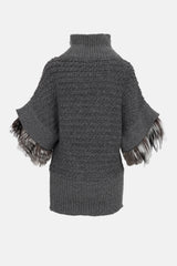 Roberto Cavalli Knit Fur Trim Sweater