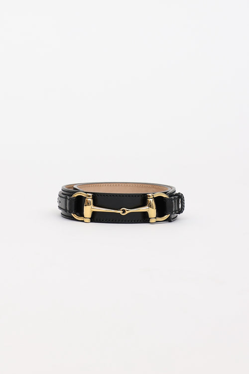 Gucci Horsebit Leather Belt