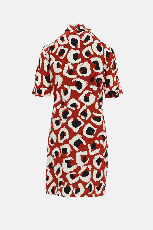 Gucci Fall 2014 Printed Mini Dress