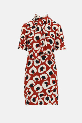 Gucci Fall 2014 Printed Mini Dress