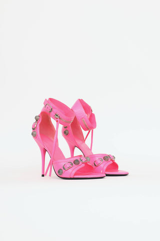 Balenciaga Leather Cagole Heel