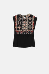 Isabel Marant Embroidered Sleeveless Top
