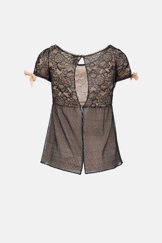 Spring 2004 Lace Overlay Top