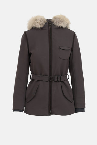 Prada Sport Fur Trim  Jacket