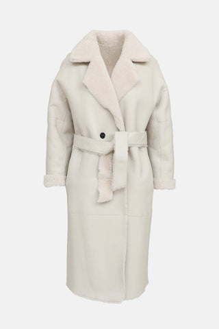Maje Reversible Shearling Coat