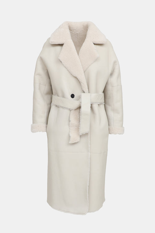Maje Reversible Shearling Coat
