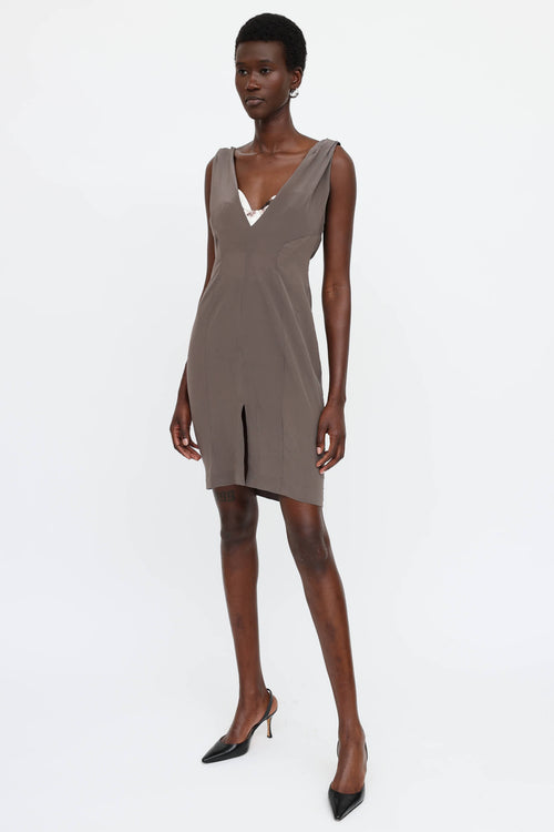 C. 2000's Silk Bustier Mini Dress