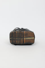 Prada 2015 Checkered Leather Nylon Backpack