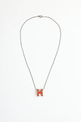 Hermès Palladium Pop H Necklace