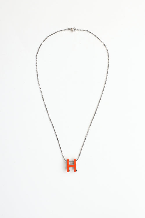 Hermès Palladium Pop H Necklace