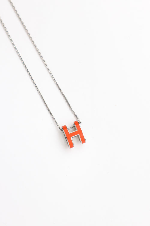 Hermès Palladium Pop H Necklace